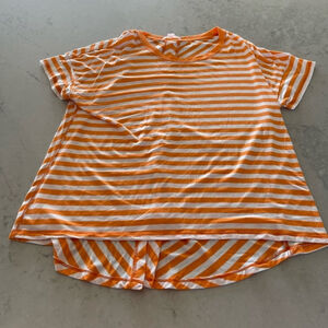 Renuar Orange and White Stripe top XXL